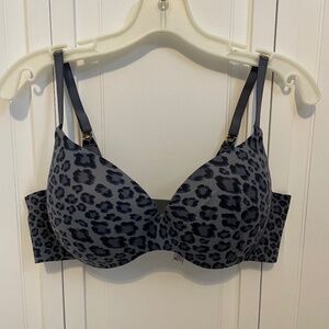 Victoria Secret Perfect Shape Bra 38 C, blue/gray/black leopard